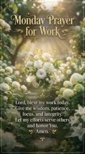 Monday Prayer for Work