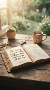 Open Bible With Morning Light