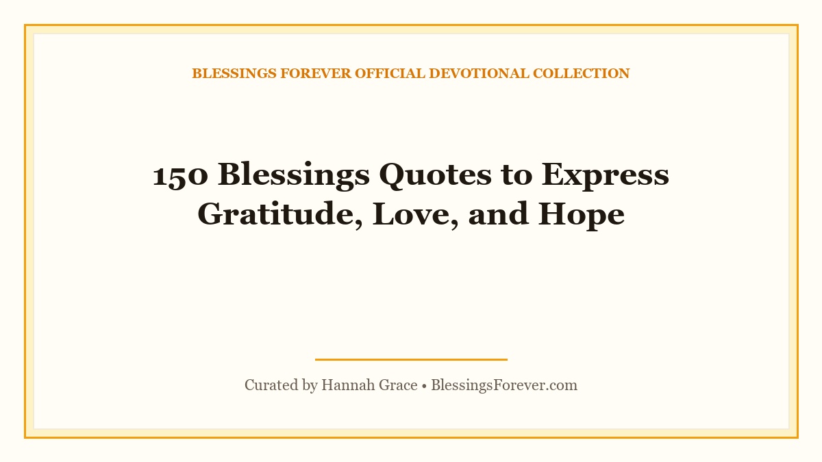 blessings quotes