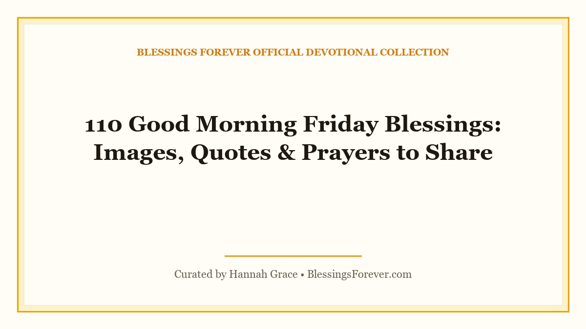 friday blessings