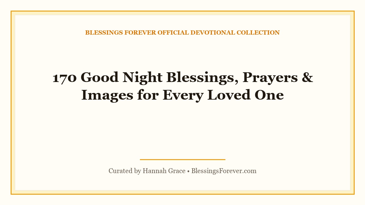 good night blessings