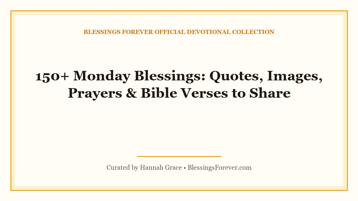 monday blessings