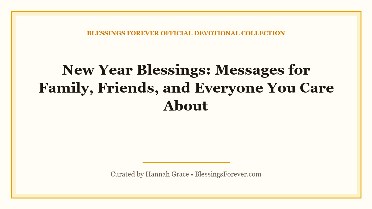 happy new year blessings