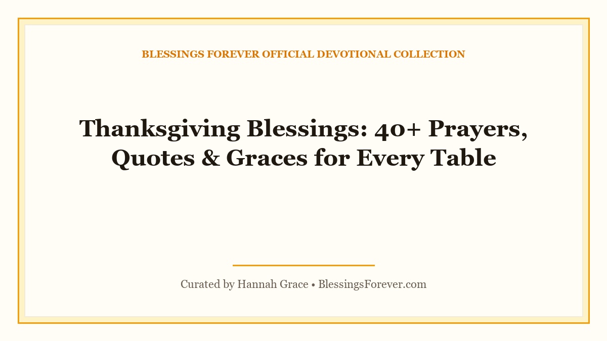 thanksgiving blessings
