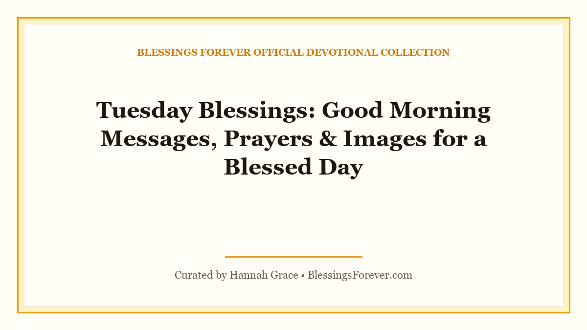 tuesday blessings