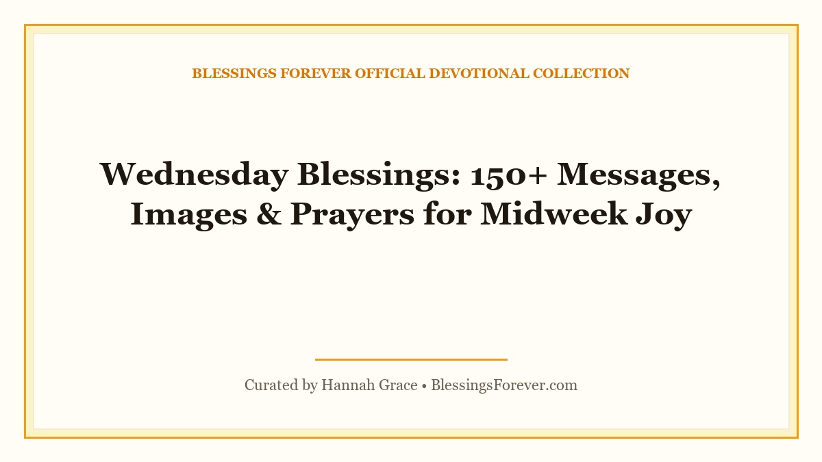 wednesday blessings