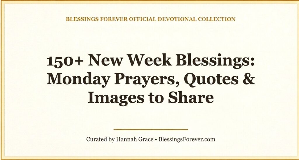 new week blessings