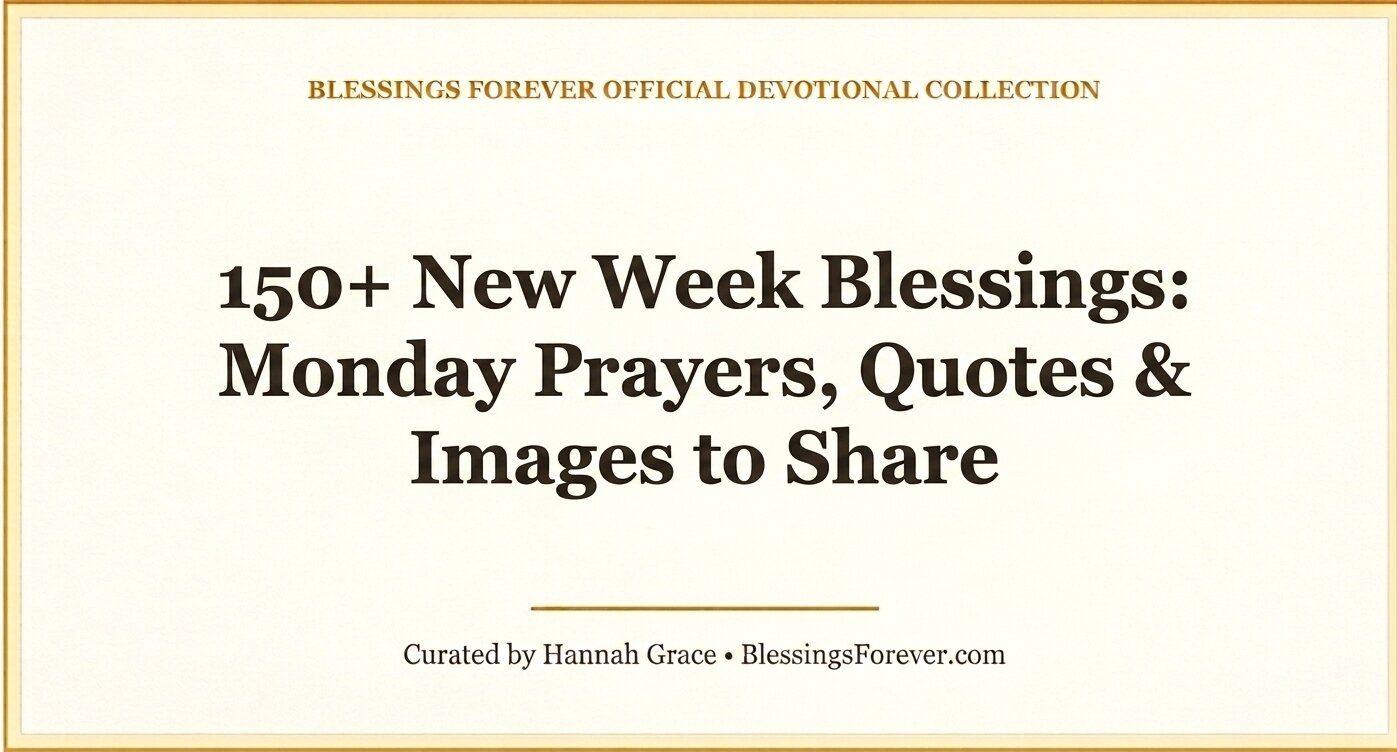 new week blessings