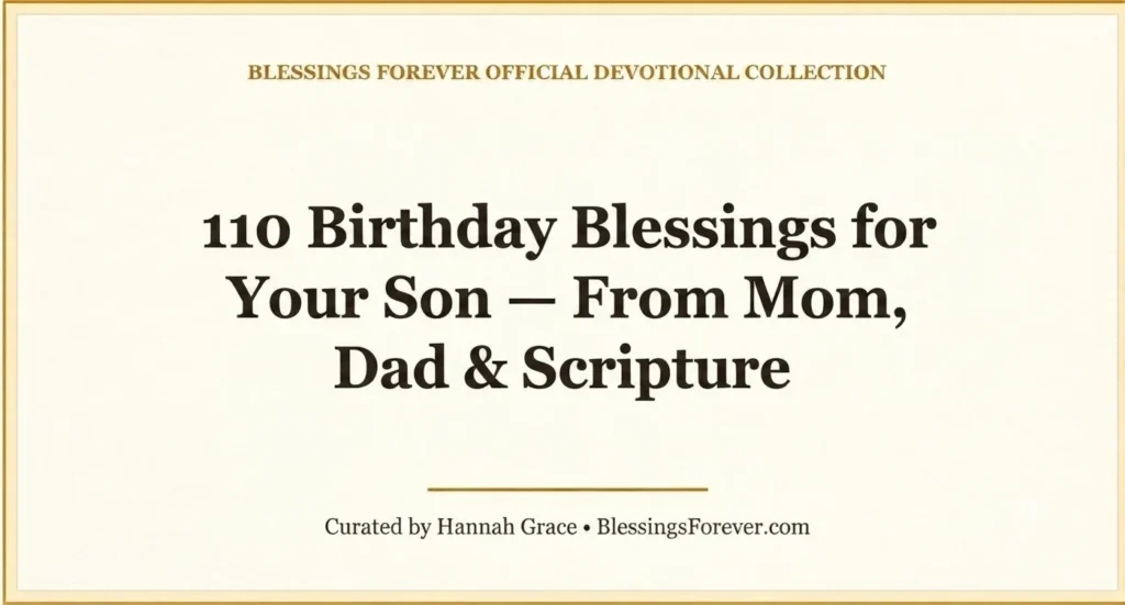 Birthday Blessings for Your Son