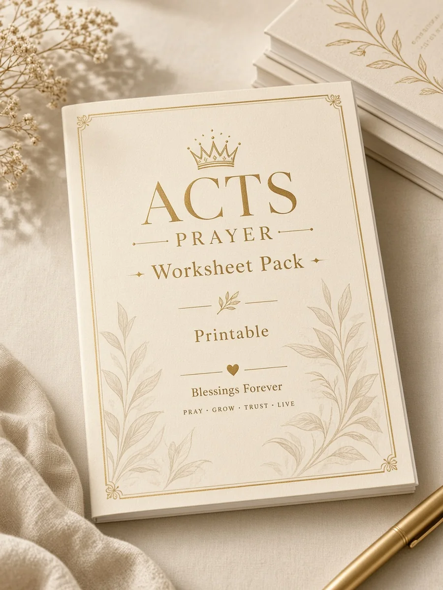 ACTS Prayer Worksheet Pack (Printable)