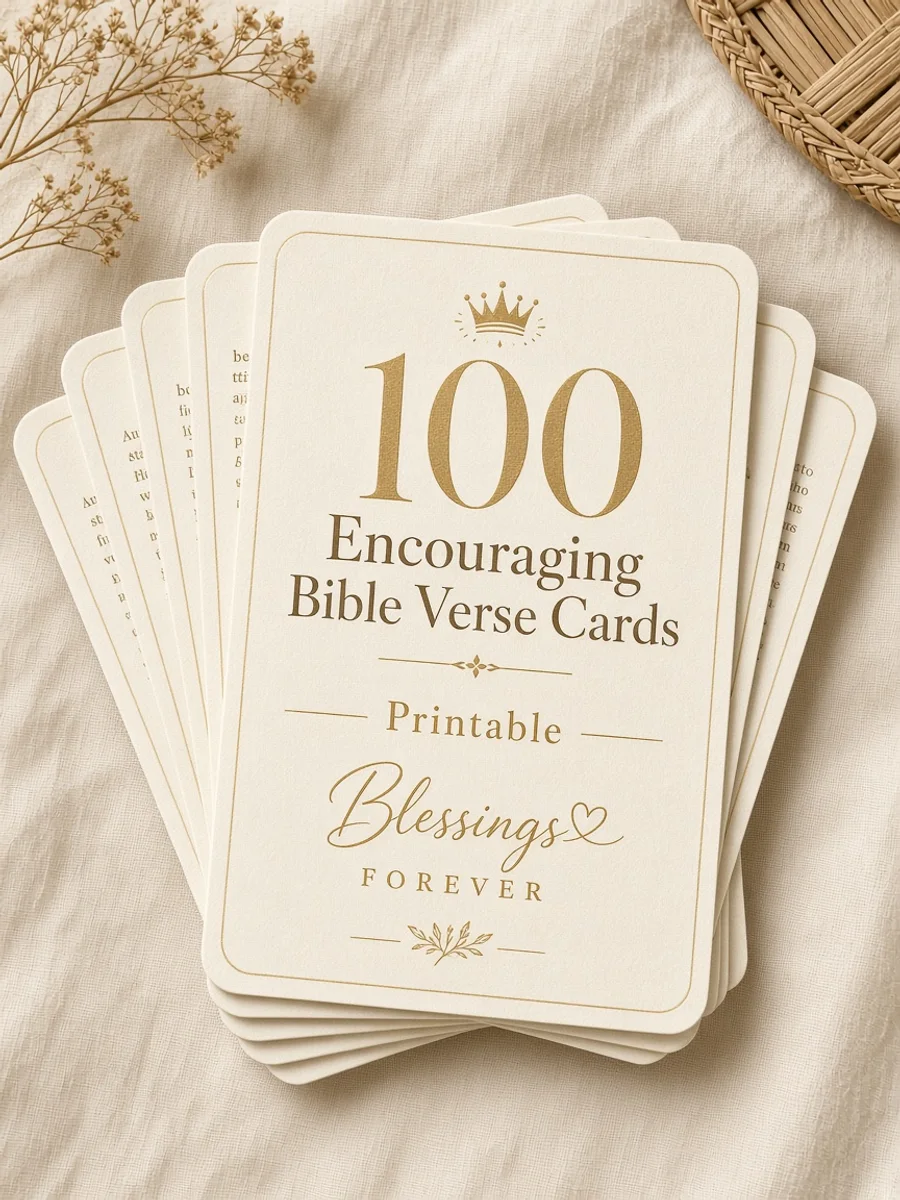 100 Encouraging Bible Verse Cards (Printable)