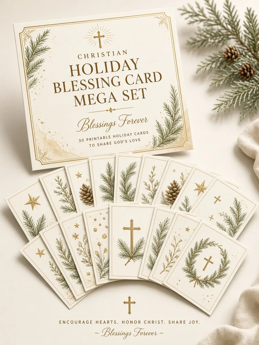 Christian Holiday Blessing Card Mega Set