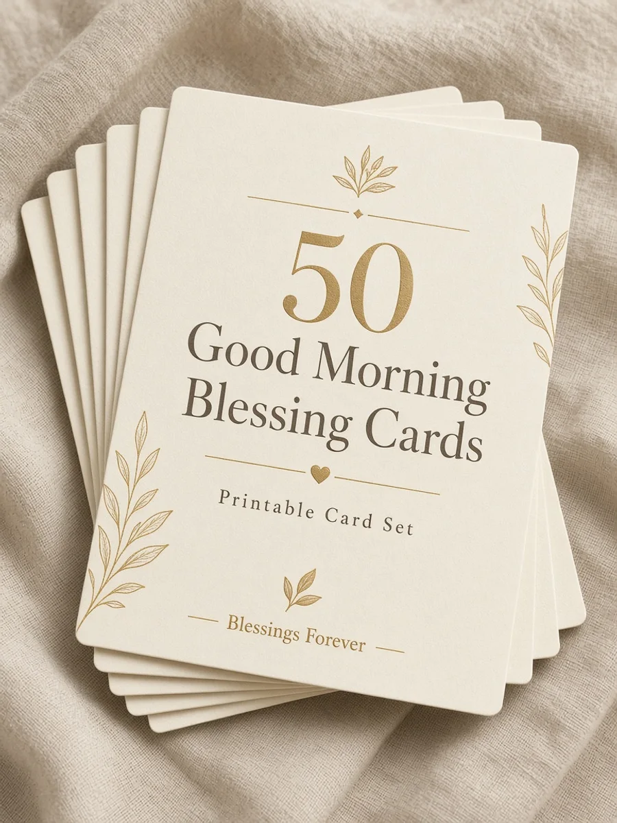 50 Good Morning Blessing Cards (Printable)