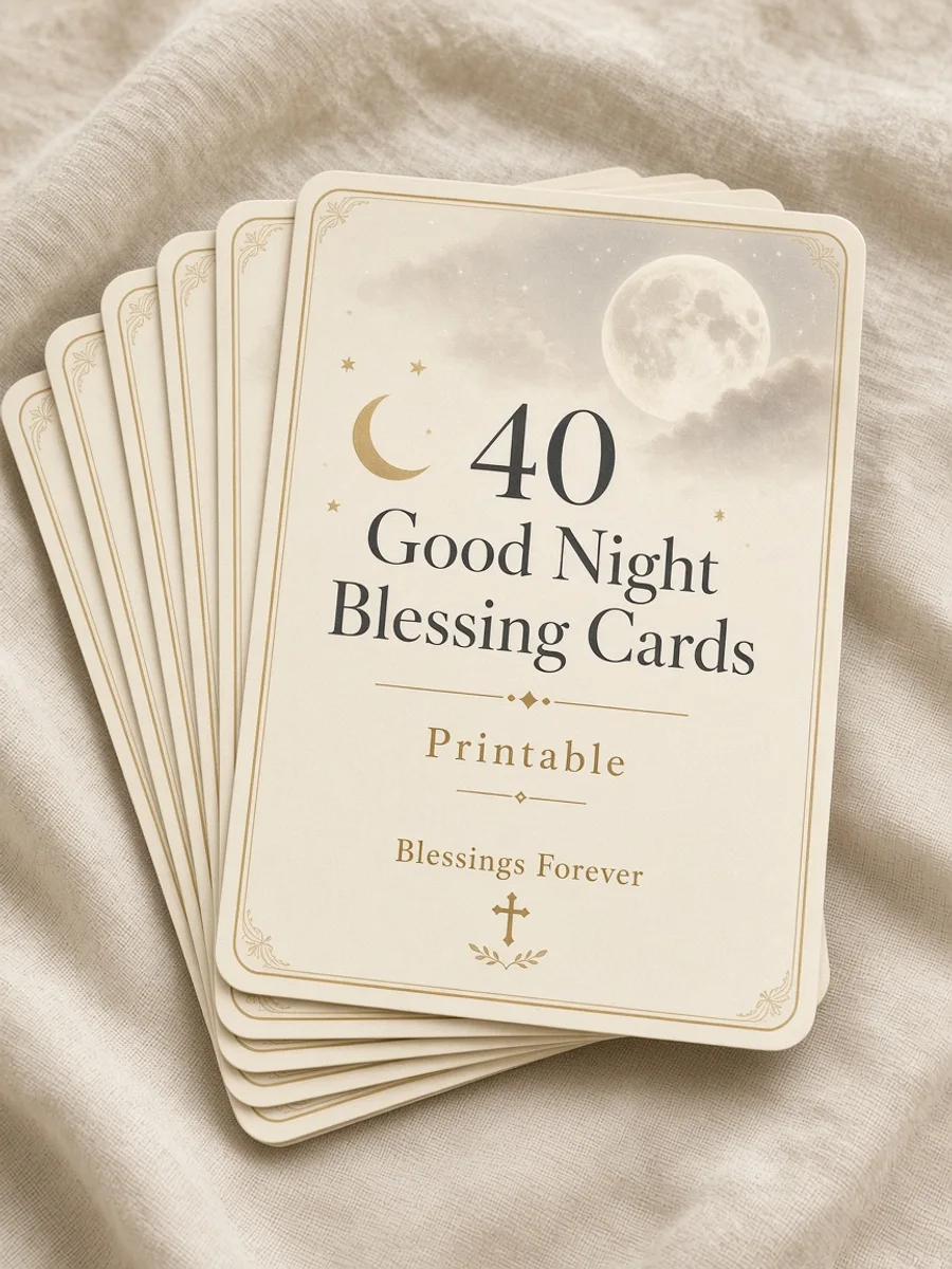 40 Good Night Blessing Cards (Printable)