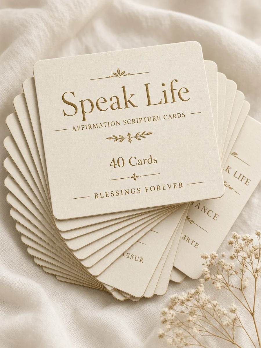 Speak Life Affirmation Scripture Cards (40)
