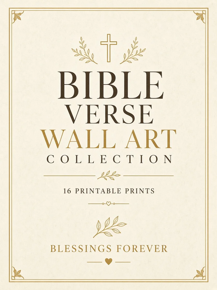 Bible Verse Wall Art Collection (16 Prints)